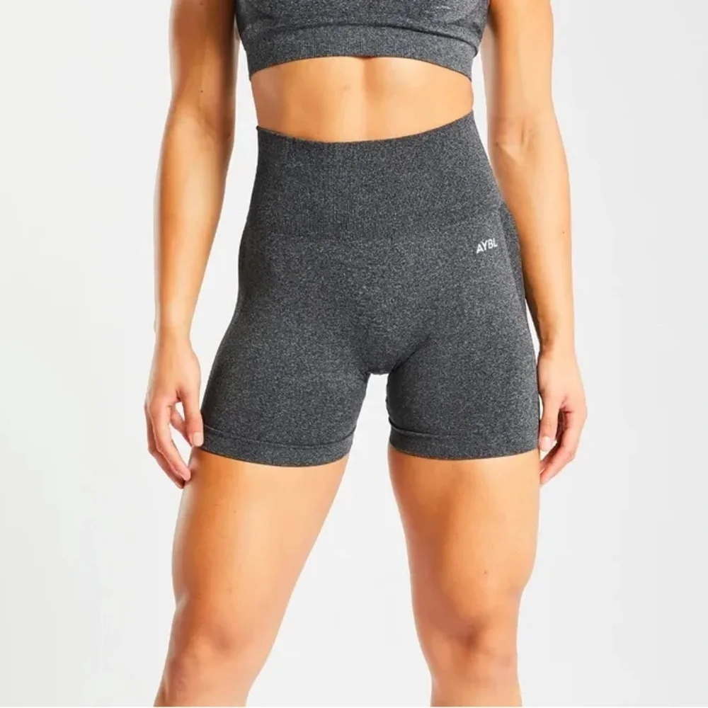AYBL Empower Seamless Shorts - Black Marl - Size Large - Picture 1 of 14